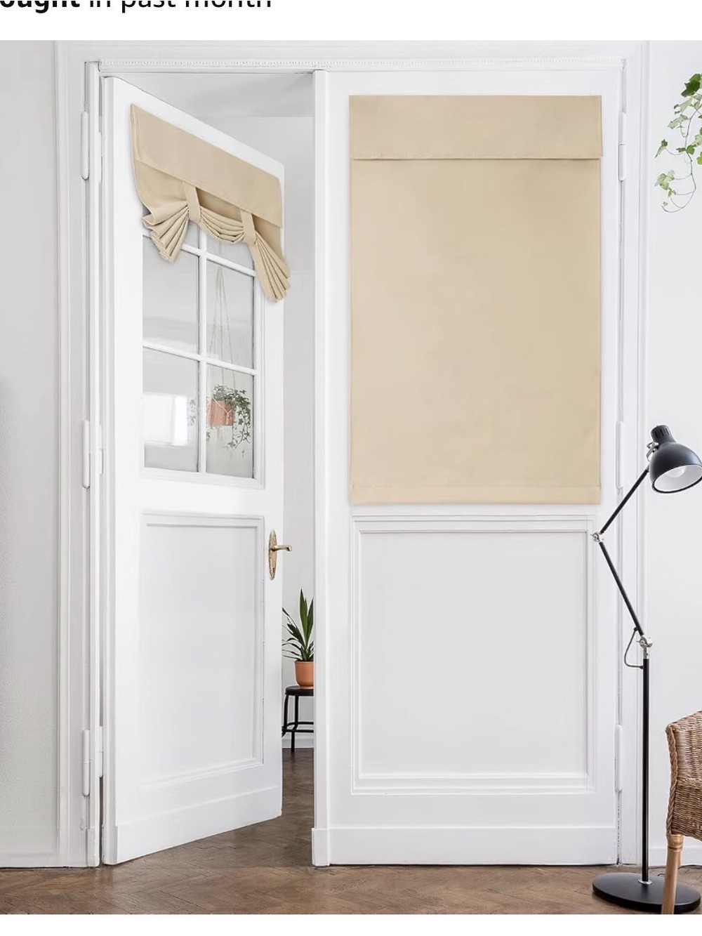 Blackout Thermal Insulated French Door Curtains for Privacy Easy Install 26x40